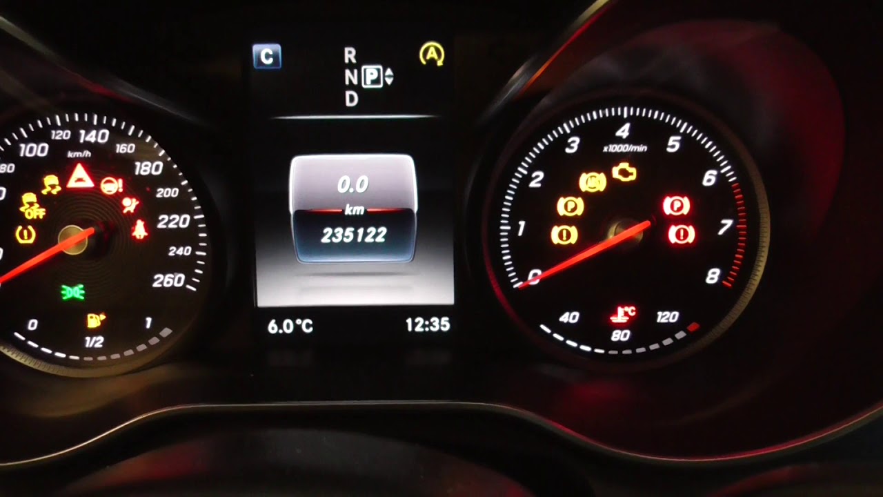 Mercedes C KL W205 Mileage KM Change after cluster replacement