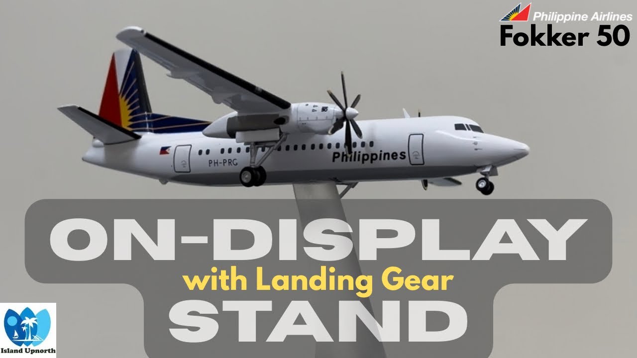 Philippine Airlines (PAL) Fokker 50: On-Display Stand with Landing Gear