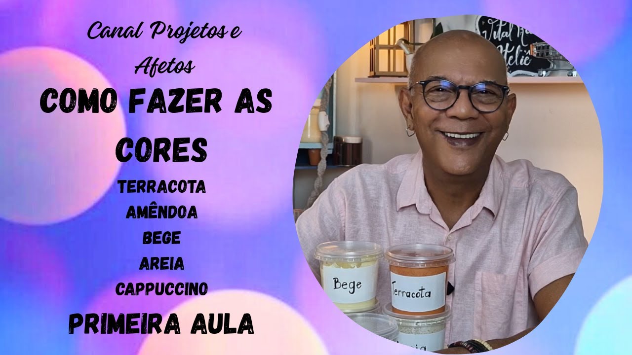 Como fazer as tintas - terracota, areia, bege, amêndoa e cappuccino. Primeira Aula.