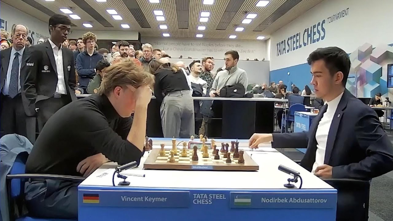 Vincent Keymer vs. Nodirbek Abdusattorov / Tata Steel Chess 2026  / Best  Game in Round 7,  Board 1