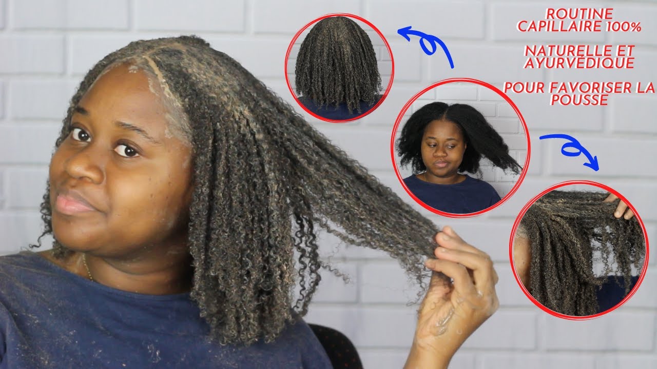 ROUTINE CAPILLAIRE 100% NATURELLE ET AYURVÉDIQUE POUR FAVORISER LA POUSSE (CHEVEUX CRÉPUS 4C - 4B)