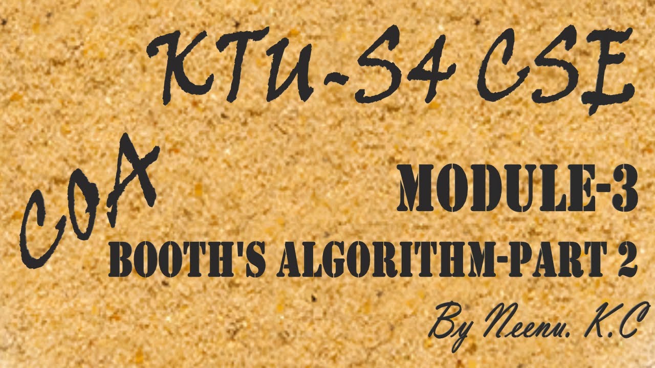 BOOTH'S MULTIPLICATION ALGORITHM- PART 2 || SIGNED NUMBER MULTIPLICATION