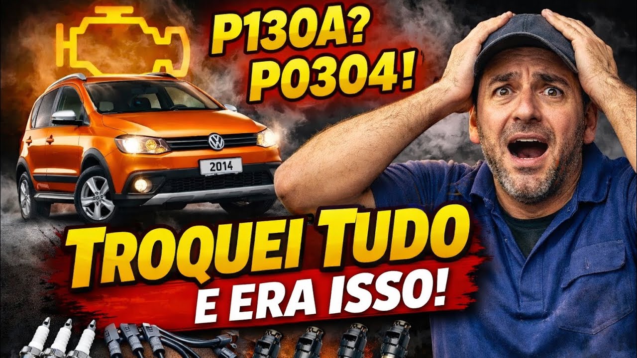 Crossfox 2014 com P130A e P0304: Falha no Cilindro 4 que Ninguém Resolve!