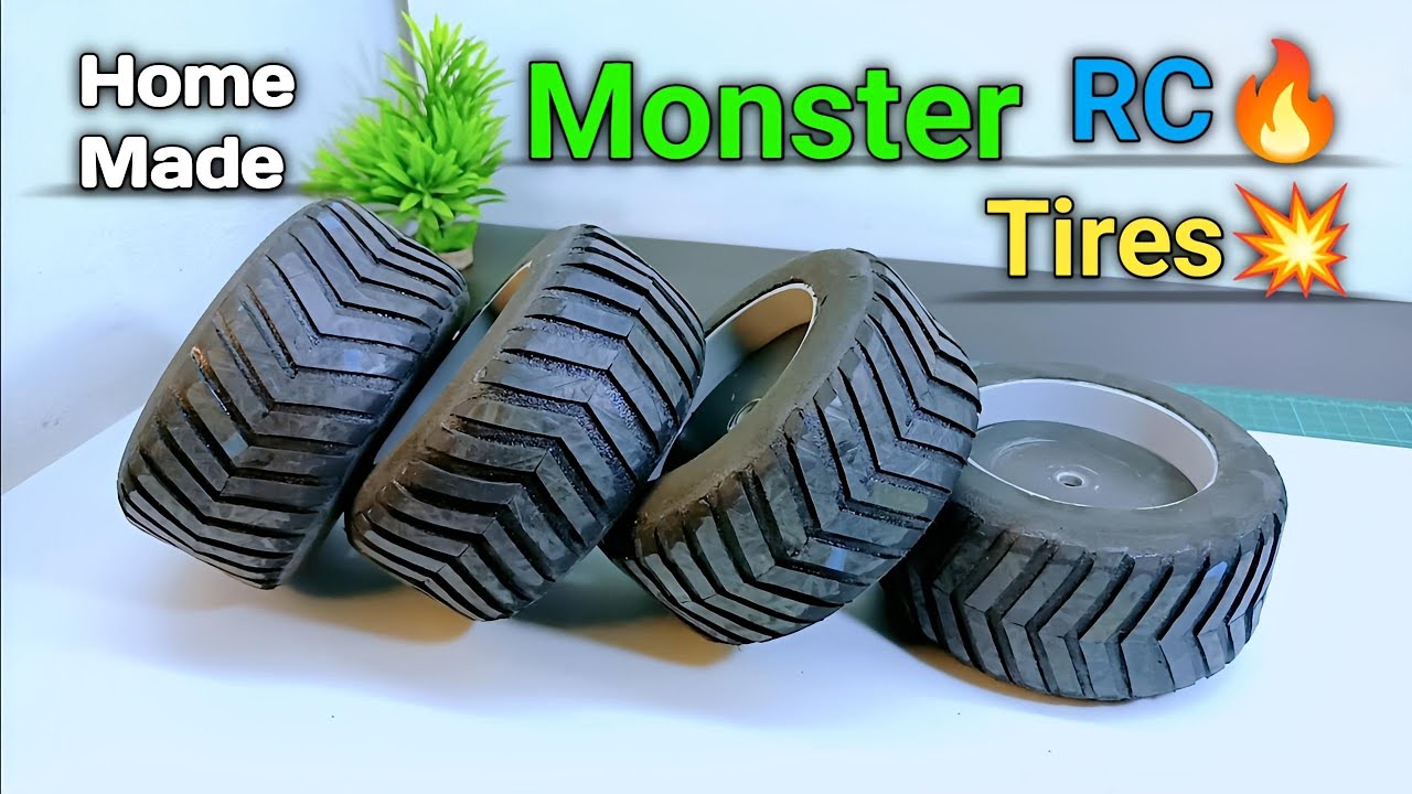 HOW TO MAKE MONSTER RC TIRES 💥 | #diy #diyprojects #making #rc #rccar