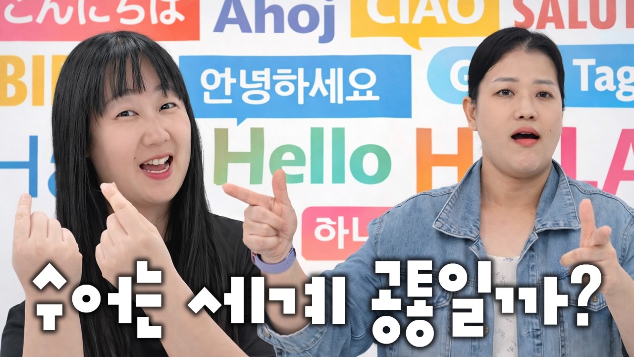 수어가 세계적으로 똑같아요? | 공식수어와 표준수어