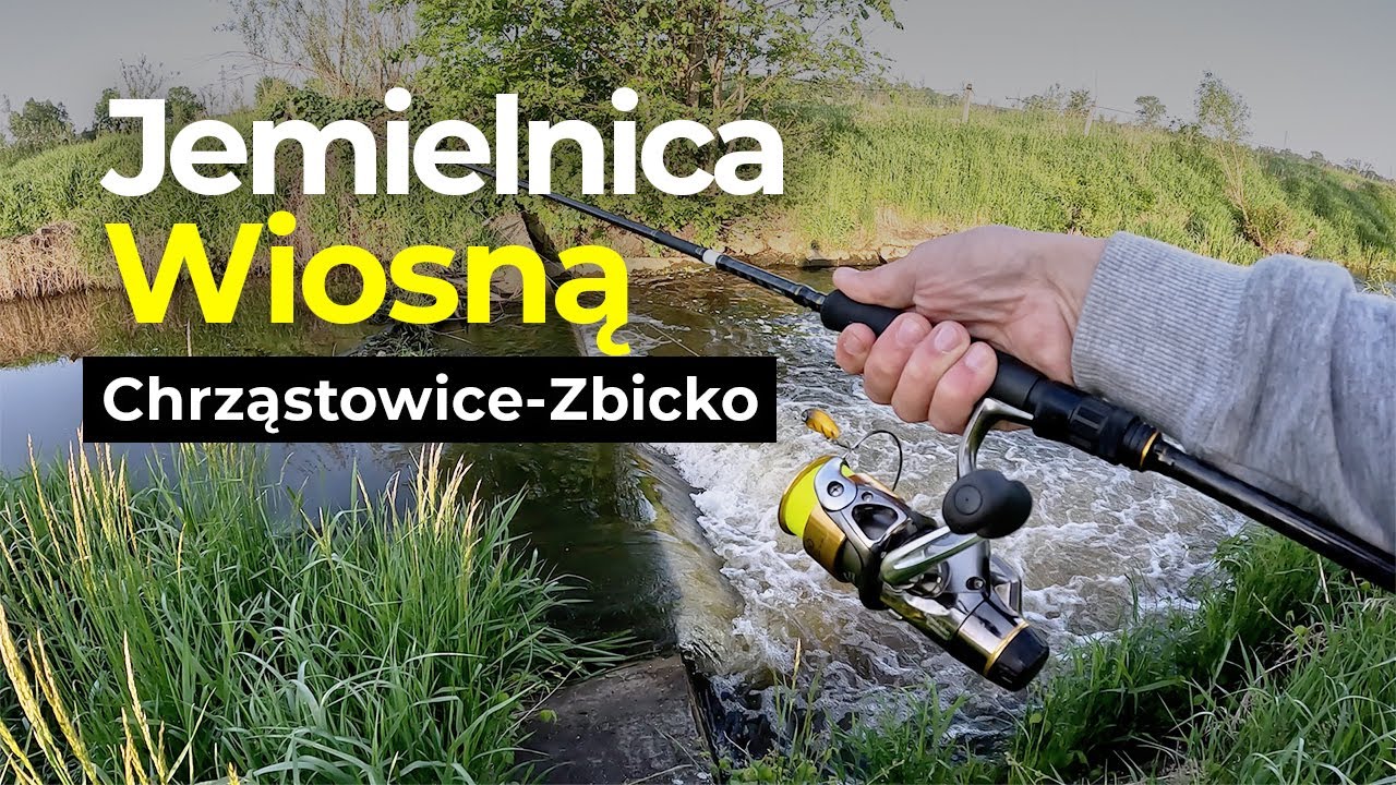 Spining Rzeka Jemielnica Wiosną Chrząstowice-Zbicko