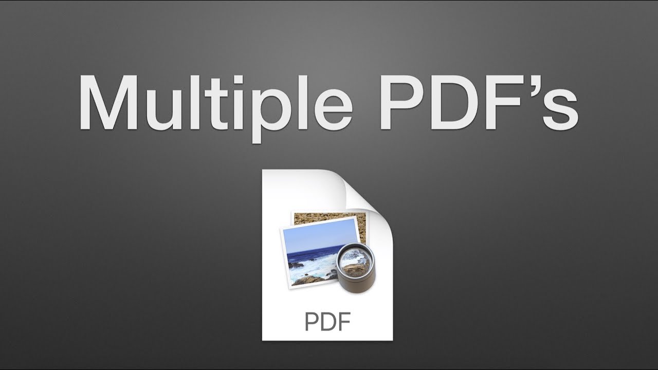 Как объединить несколько PDF-файлов в один на Mac