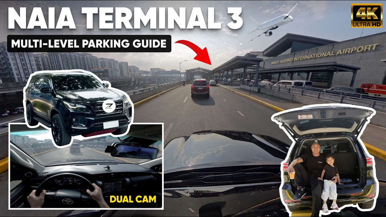 NAIA Terminal 3 Multi-Level Parking | Skyway & NAIAX Route | Dual Cam 4K Drive #zabventure 