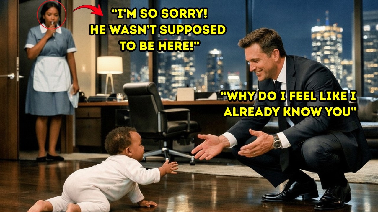The Poor Maid’s Baby Crawled Into the Billionaire’s Office — And Nothing Was the Same After That