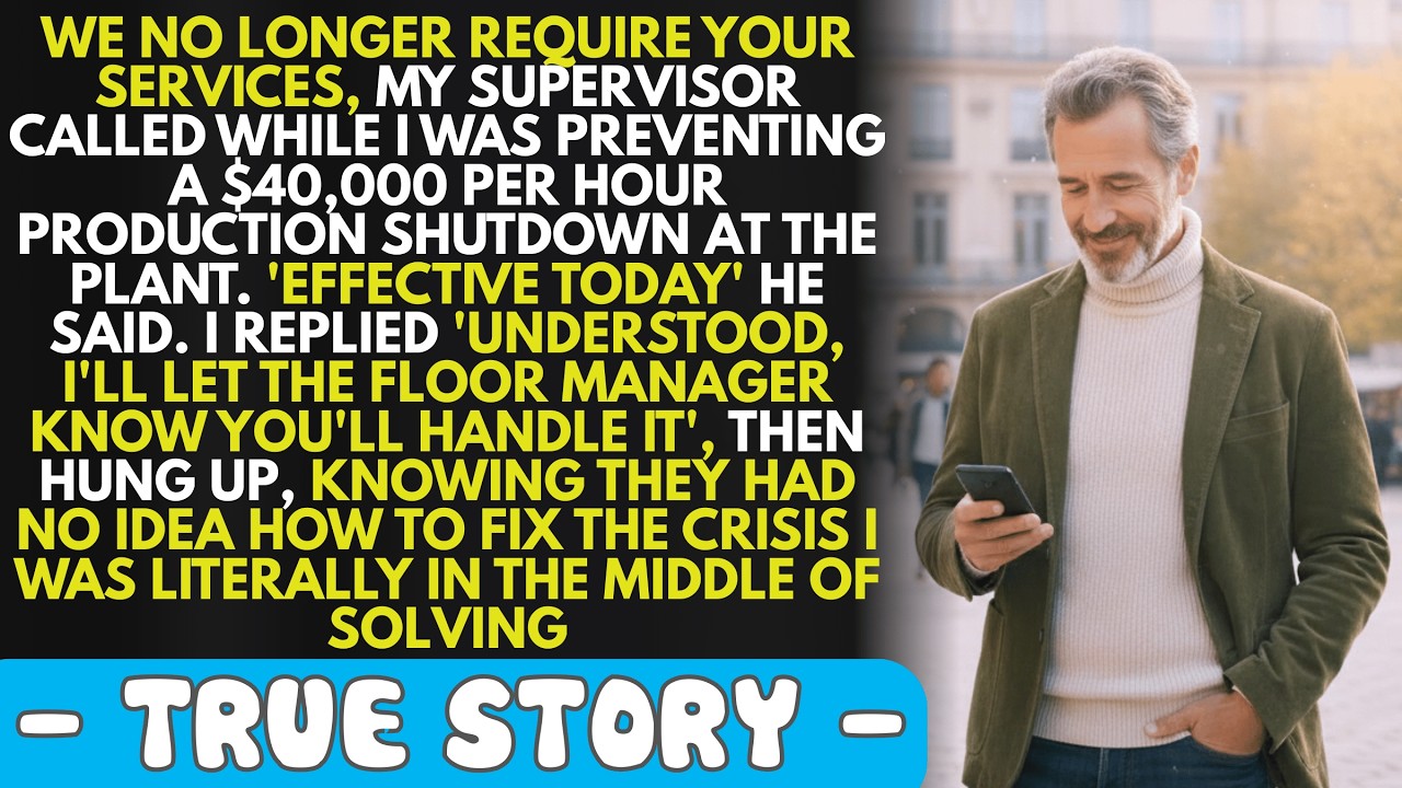 Fired While Stopping a $40k/Hour Shutdown. I Said 'Your Problem Now.' They Called Back Begging.