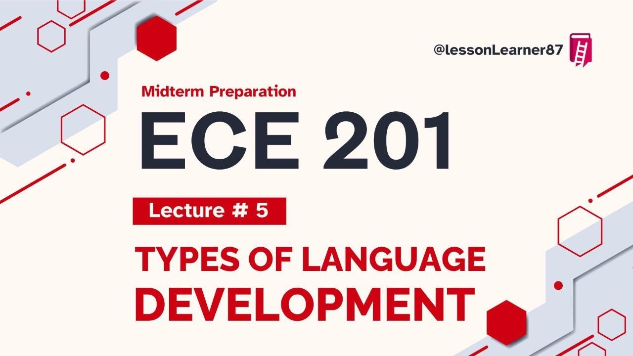 ECE201 | Lesson 5 | Types of Language Development | Mid Term Preparation