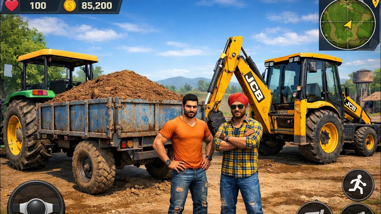 Aaj to boriyon ko lekar ghar jana hai tractor mein load karke lekar jana indian vehicle simulator 3d