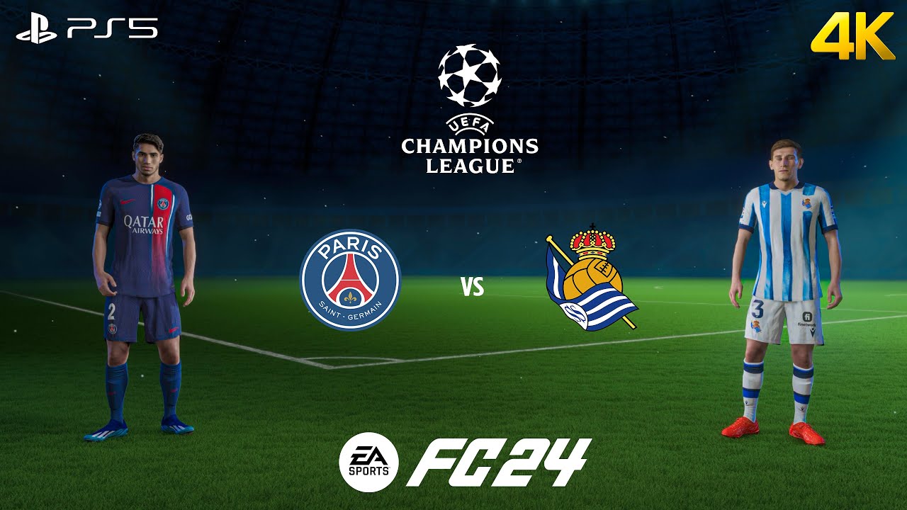 FIFA 24 - PSG vs Real Sociedad - UEFA Champions League Round 16 - PS5&trade; [4K60]