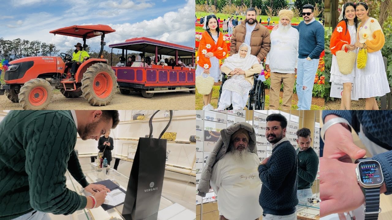 VISITING TULIP FESTIVAL WITH FAMILY | APPLE WATCH ULTRA | BEST DEAL | TRACTOR RIDE | INDER & KIRAT