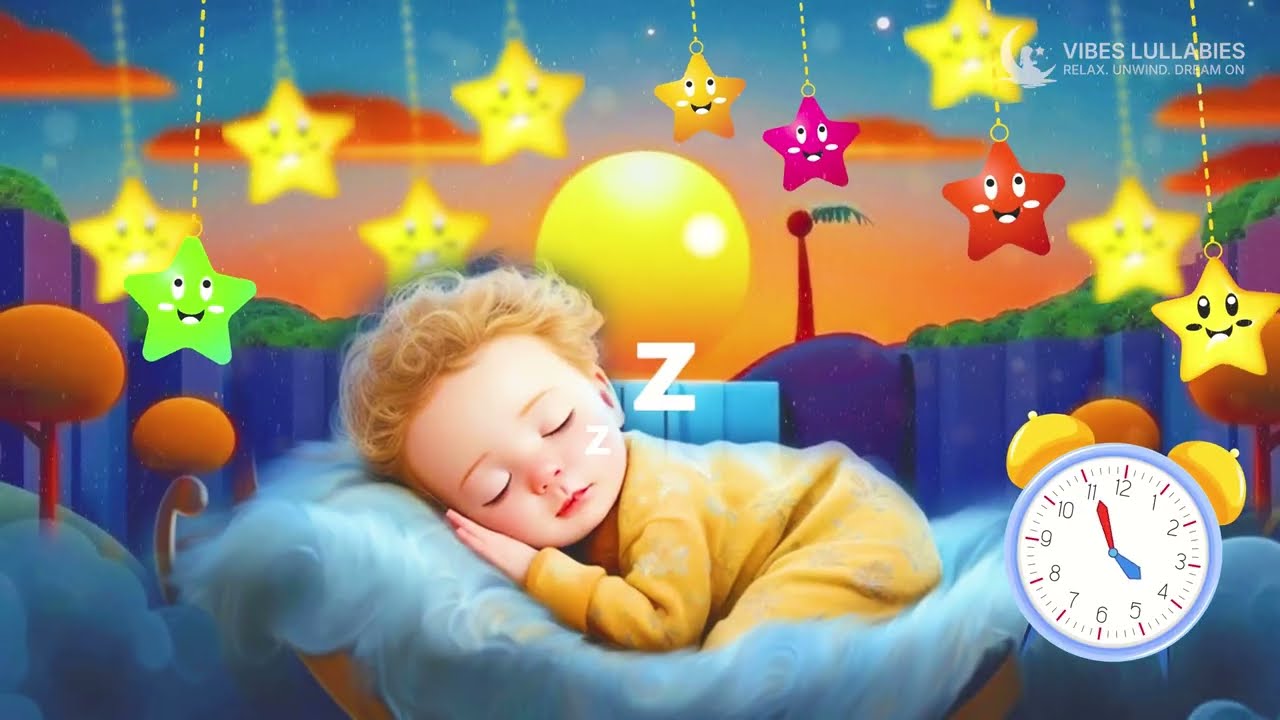 Soothing Baby Lullaby Sleep Music 🌙 6 Hours for Newborns & Infants 🎶 Mozart & Brahms Lullabies