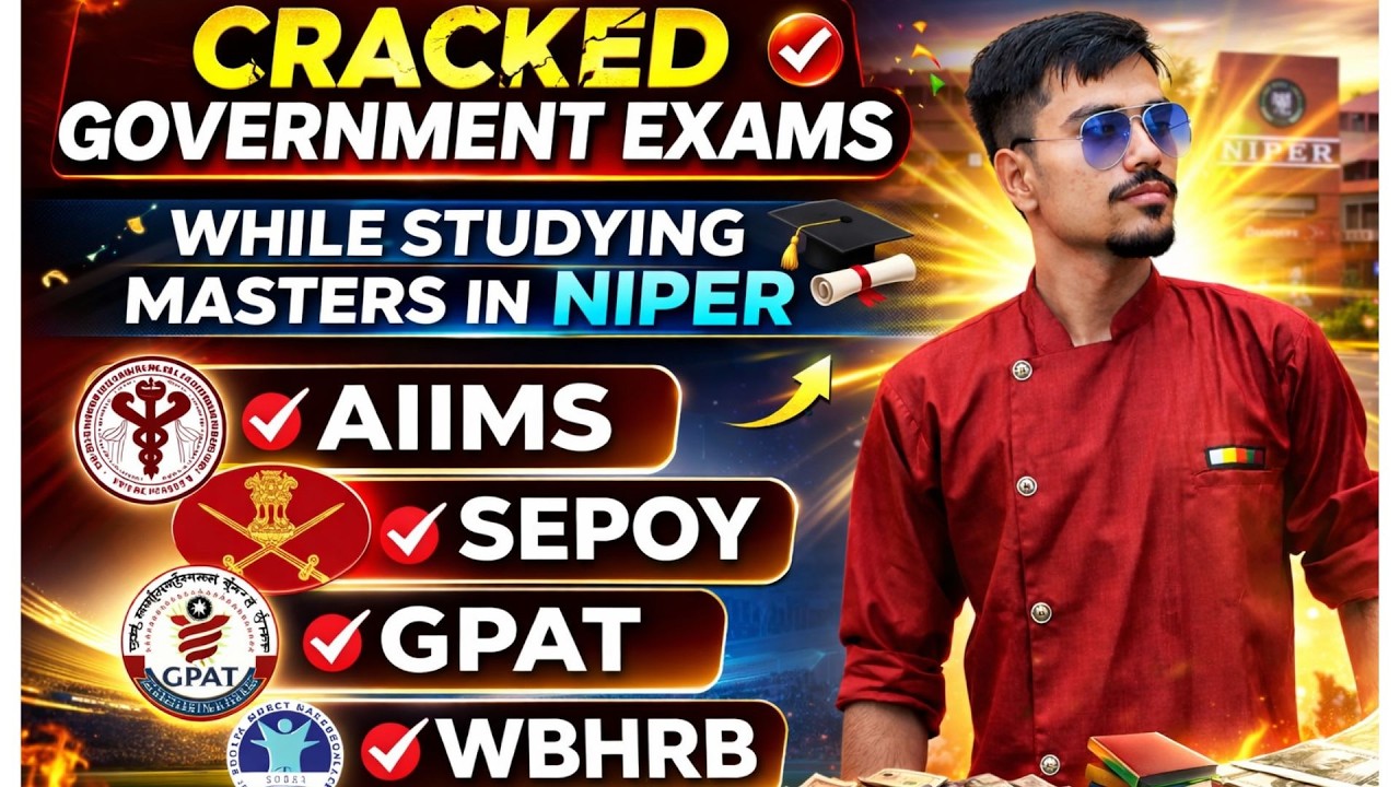 NIPER TO GOVERNMENT PHARMACIST | STRATEGY | STUDY PLAN | TIME MANAGEMENT | NOTES | RRB-AIIMS-WBHRB