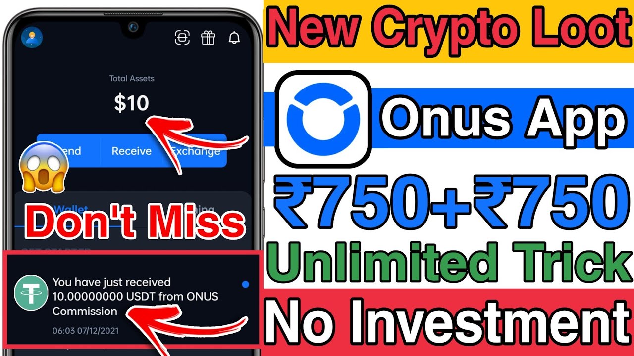 😱 Onus App || Onus App Unlimited Trick | Onus App live Withdrawal | 10 USDT Free Withdrawal | 🤑