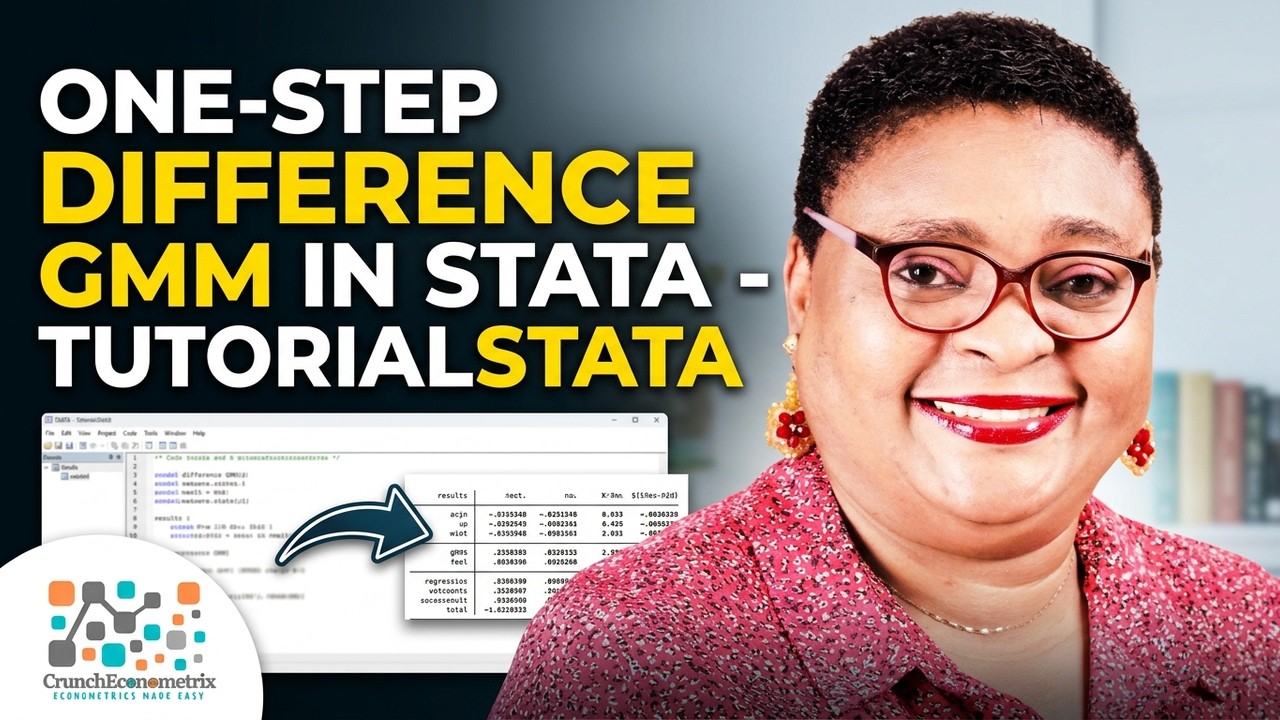 (Stata13): How to Estimate One-Step Difference GMM  #gmm #onestepgmm #twostepgmm #yeardummies