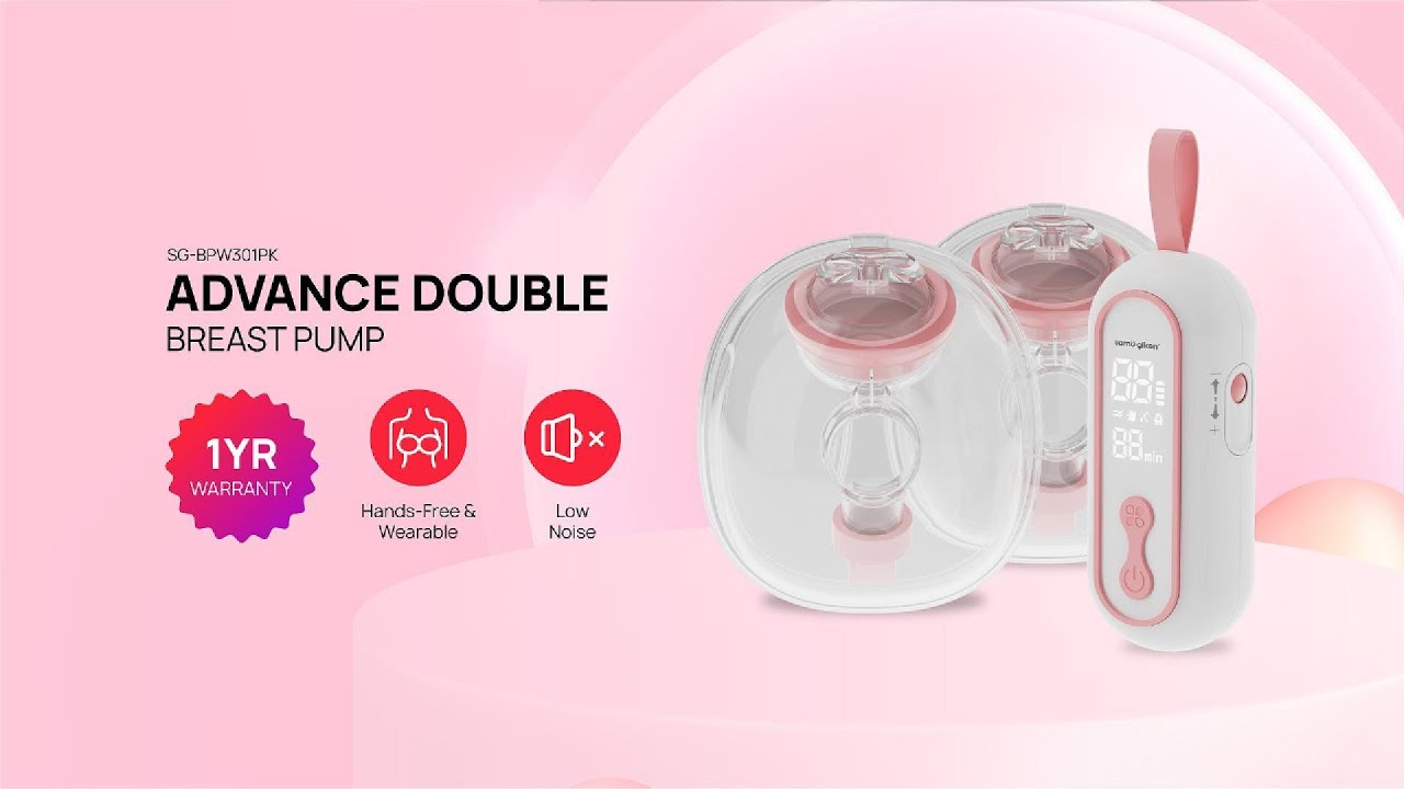 [UNBOX] Samu Giken Breast Pump Wearable Advance Double Pump / Hands-Free Rechargeable SG-BPW301PK