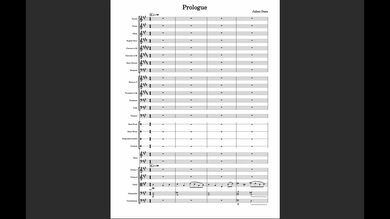 Prologue -- Original Piece for Symphony Orchestra