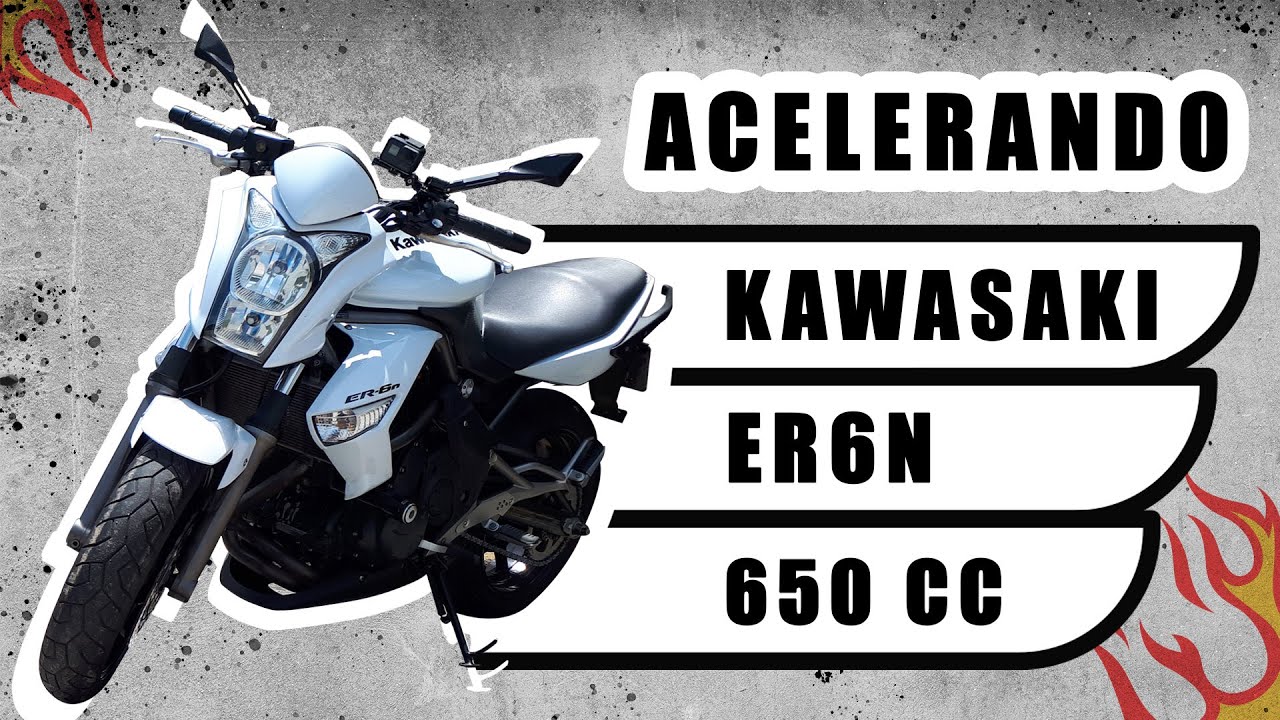 Acelerando forte Kawasaki 650 (ER6N) na marginal