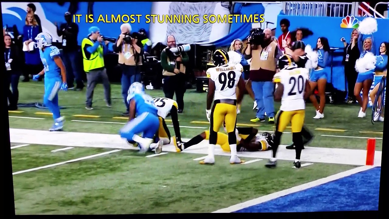 Eric Ebron #58 44yd run Lions/Steelers