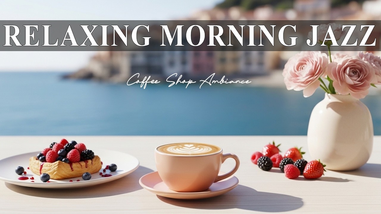 Relaxing Morning Jazz ☕Coffee Shop Ambiance~Sweet Bossa Nova Instrumental for Cheerful Moods.