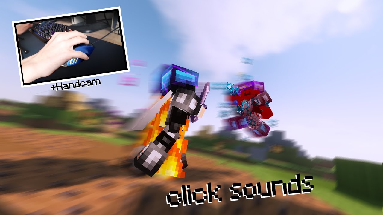 Minecraft SkyWars click sounds + Handcam | [ASMR] [120 FPS]