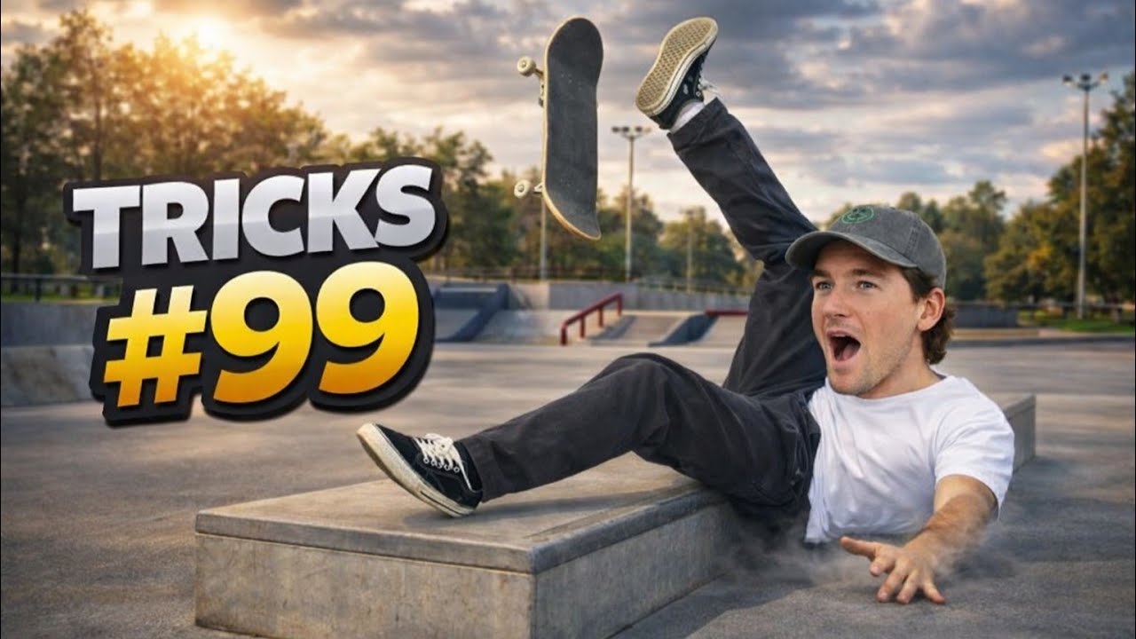 JE FAIS 100 TRICKS SUR UN CURB