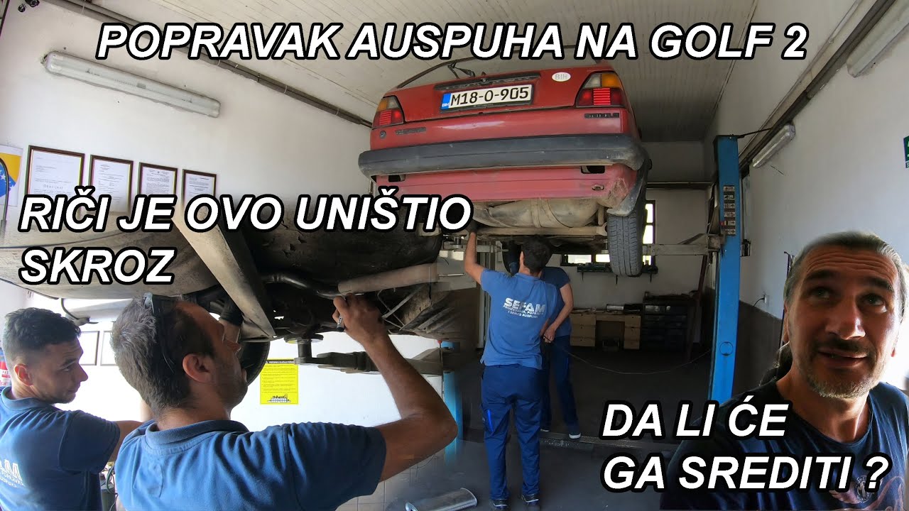 POPRAVAK AUSPUHA NA GOLF 2 - Završili fakultete a rade kao limari