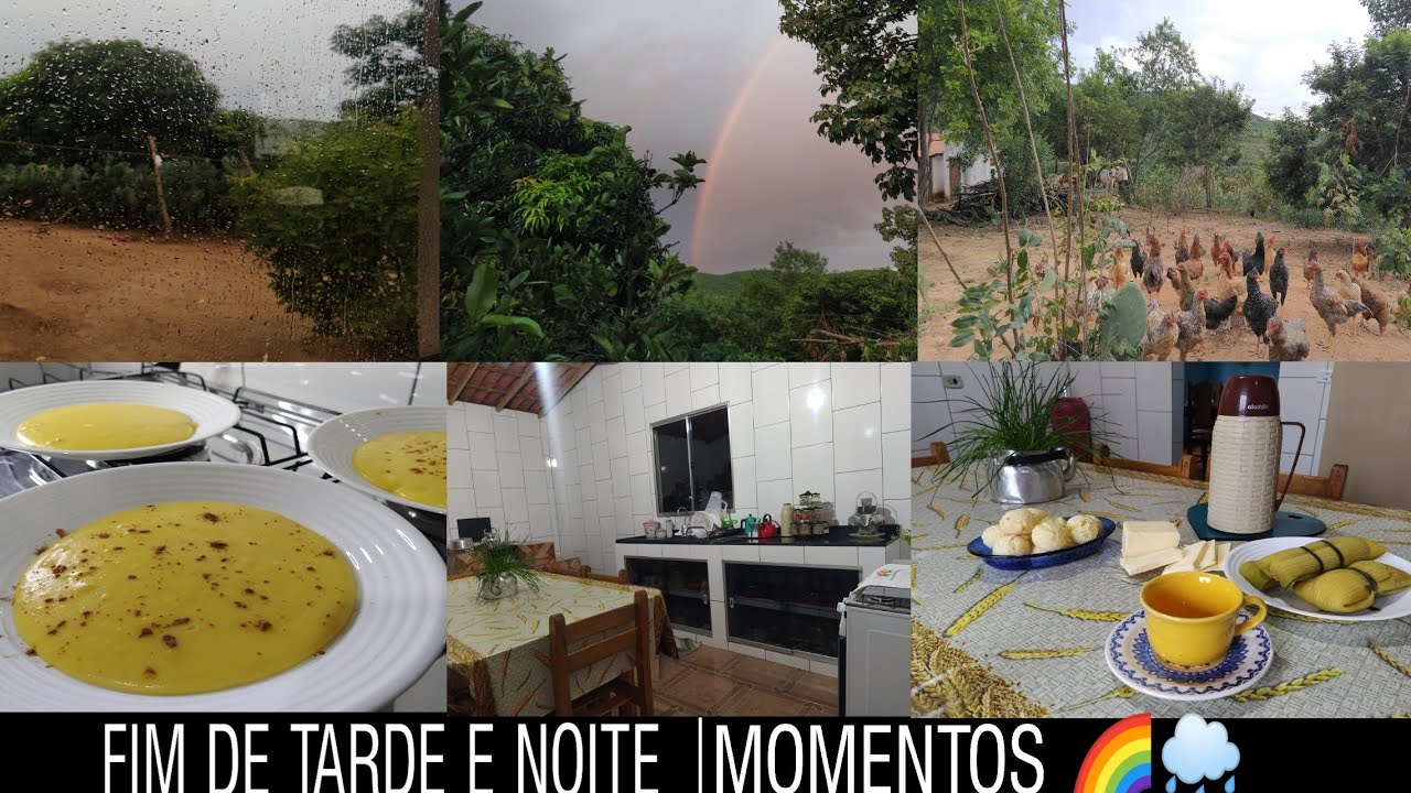 FIM DE TARDE NA ROÇA | CHUVINHA🌧️ MINGAU DE MILHO VERDE/ ROTINA DA NOITE/ CAFÉ DA MANHÃ/