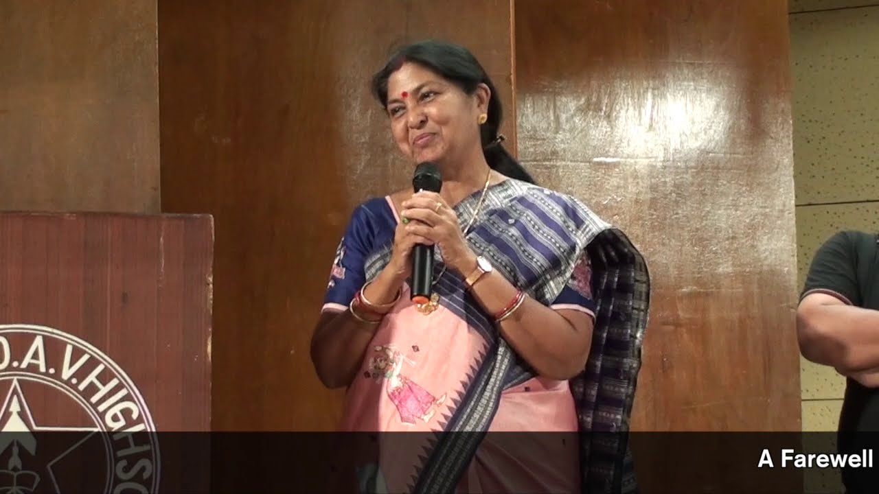 FAREWELL TO OUTGOING HEADMASTER OF ADAV HIGH SCHOOL SMT PREMLATA DASH
