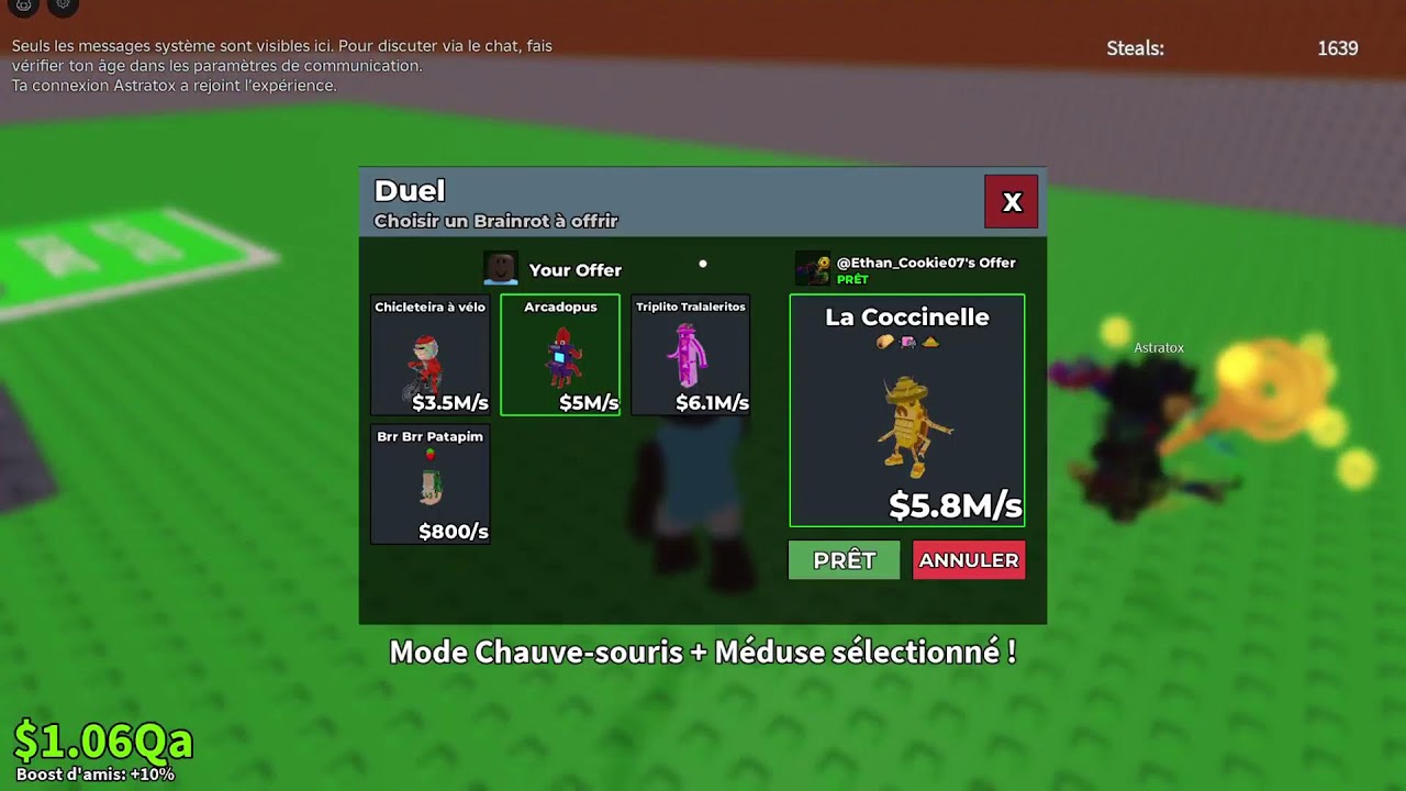 Trade machine et vol en public et DUELS