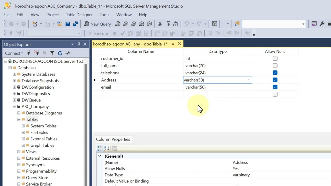 Basics of SQL Server Management Studio - Revision