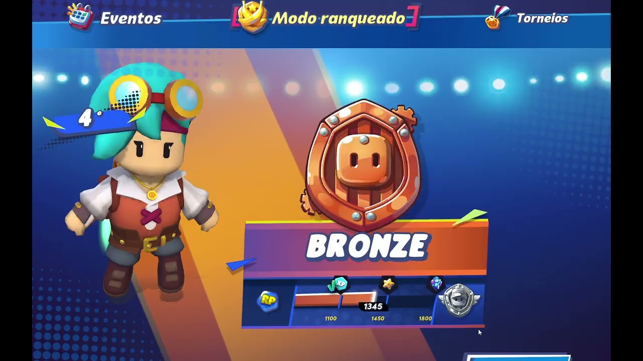 JOGANDO MODO RANQUEADO NO STUMBLE GUYS SÓ PARO O VÍDEO QUANDO GANHAR