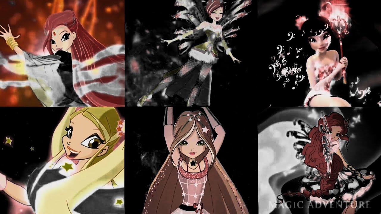 Winx Club - All Transformations Darkness up to Cosmix HD!