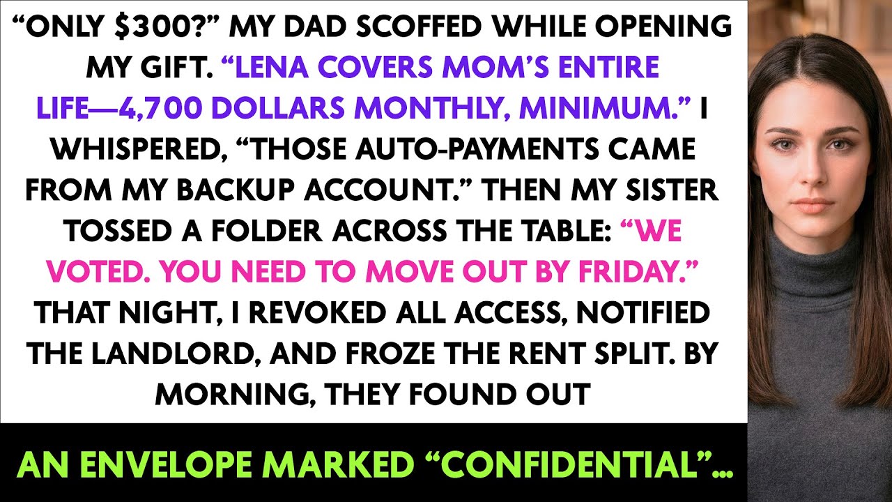 “Only $300?” My Dad Scoffed While Opening My Gift. “LENA COVERS MOM’S ENTIRE LIFE—4,700 dollars...