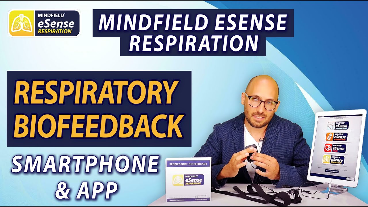 The Mindfield eSense Respiration - Respiratory Biofeedback Sensor with Smartphone & App