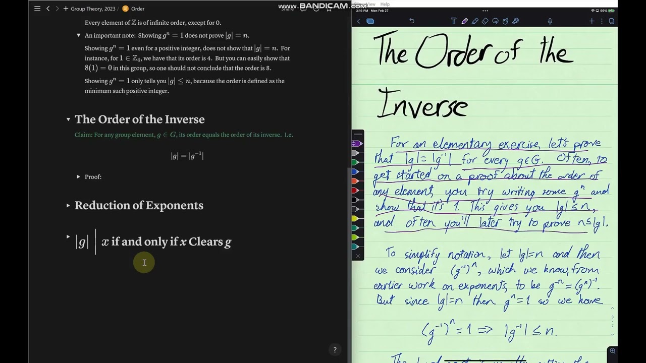 Group Theory - 17 - Orders of Elements