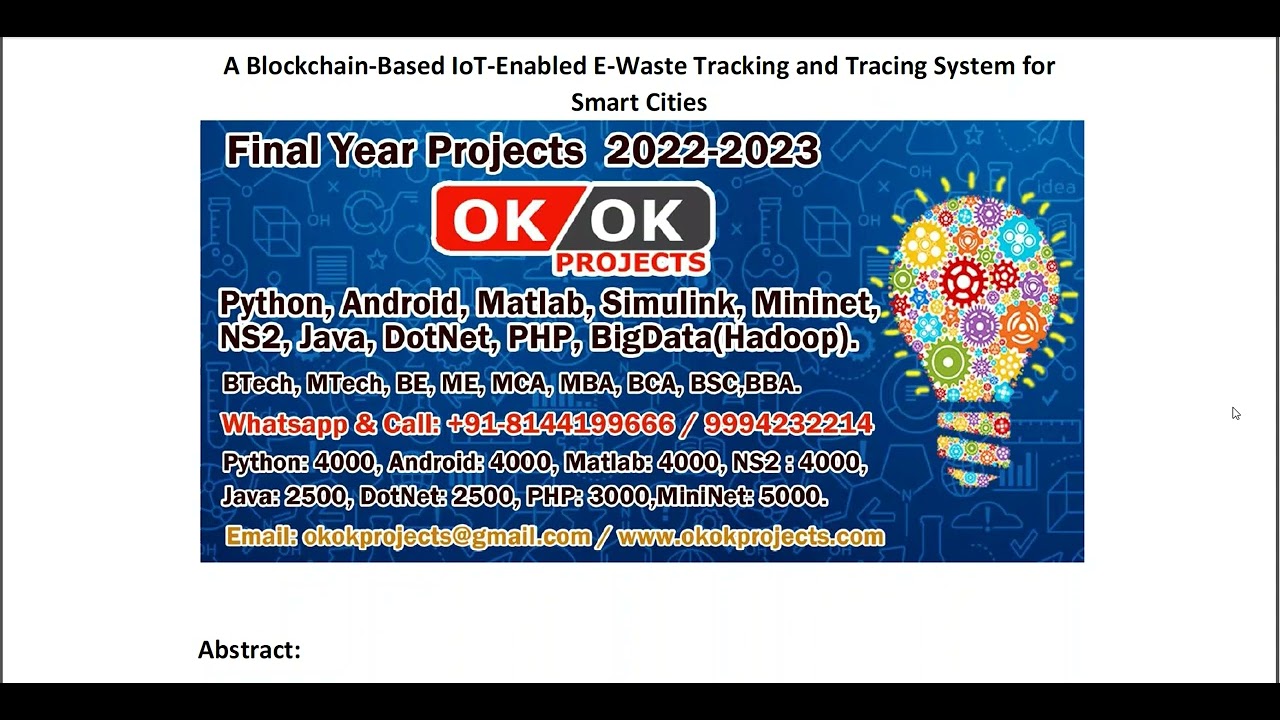 A Blockchain Based IoT Enabled E Waste Tracking and Tracing System for Smart Cities