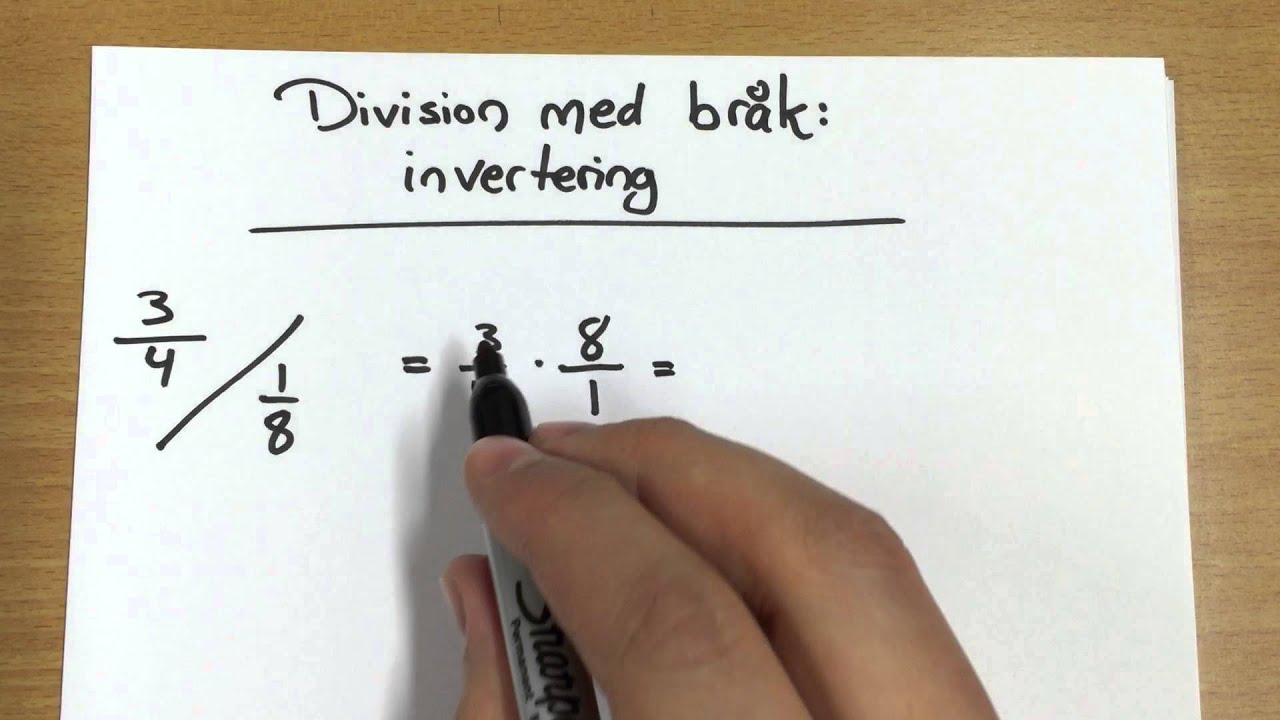 Division av bråk (invertering)
