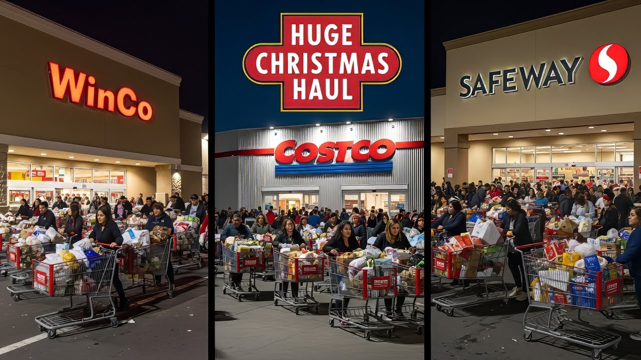 Покупка продуктов в WINCO, COSTCO и SAFEWAY! [Рождественское безумие в последнюю минуту!]