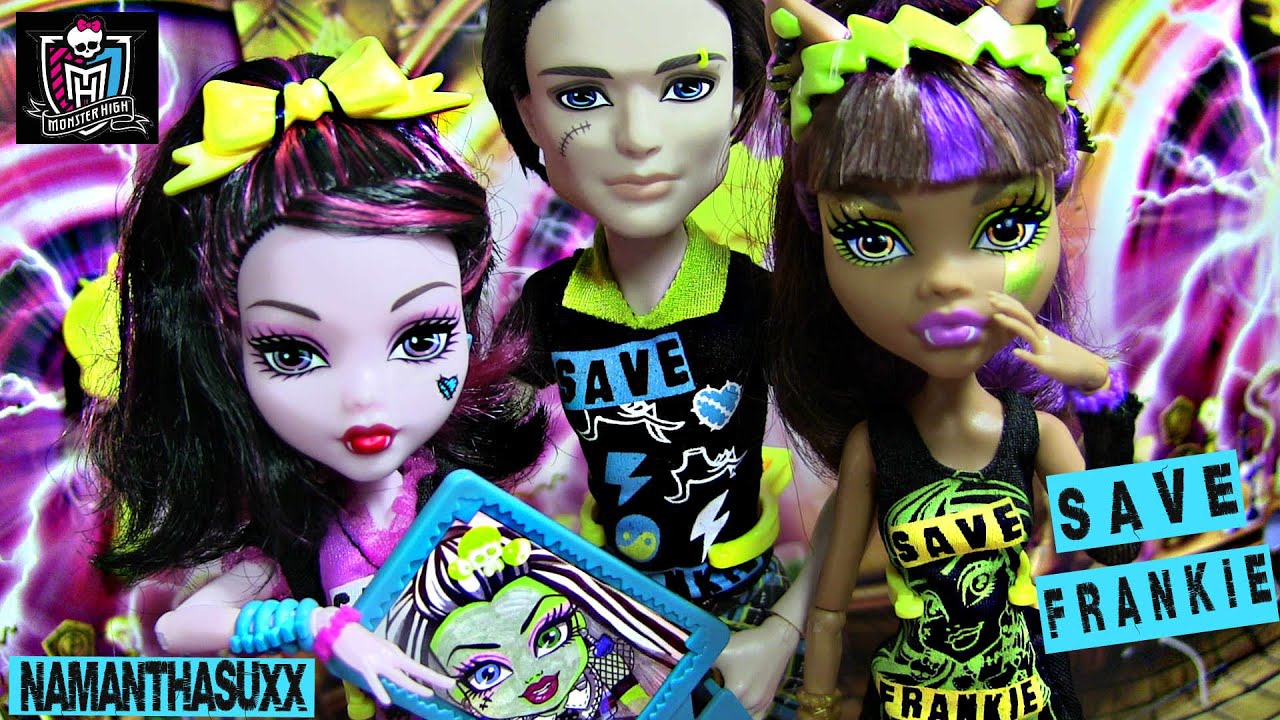 MONSTER HIGH SAVE FRANKIE JACKSON JEKYL CLAWDEEN WOLF DRACULAURA DOLL REVIEW VIDEO!!!