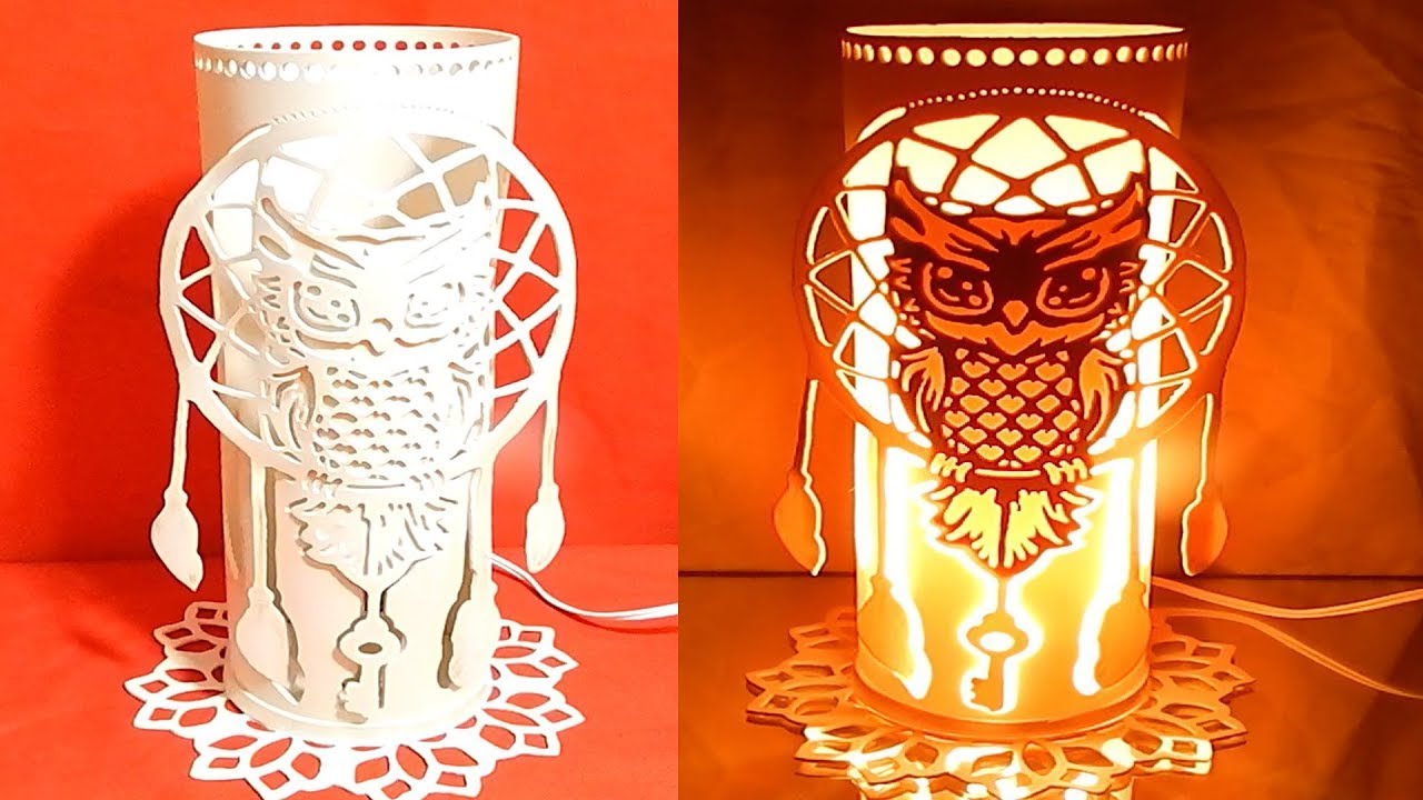 Aprenda fazer uma luminária de pvc coruja
