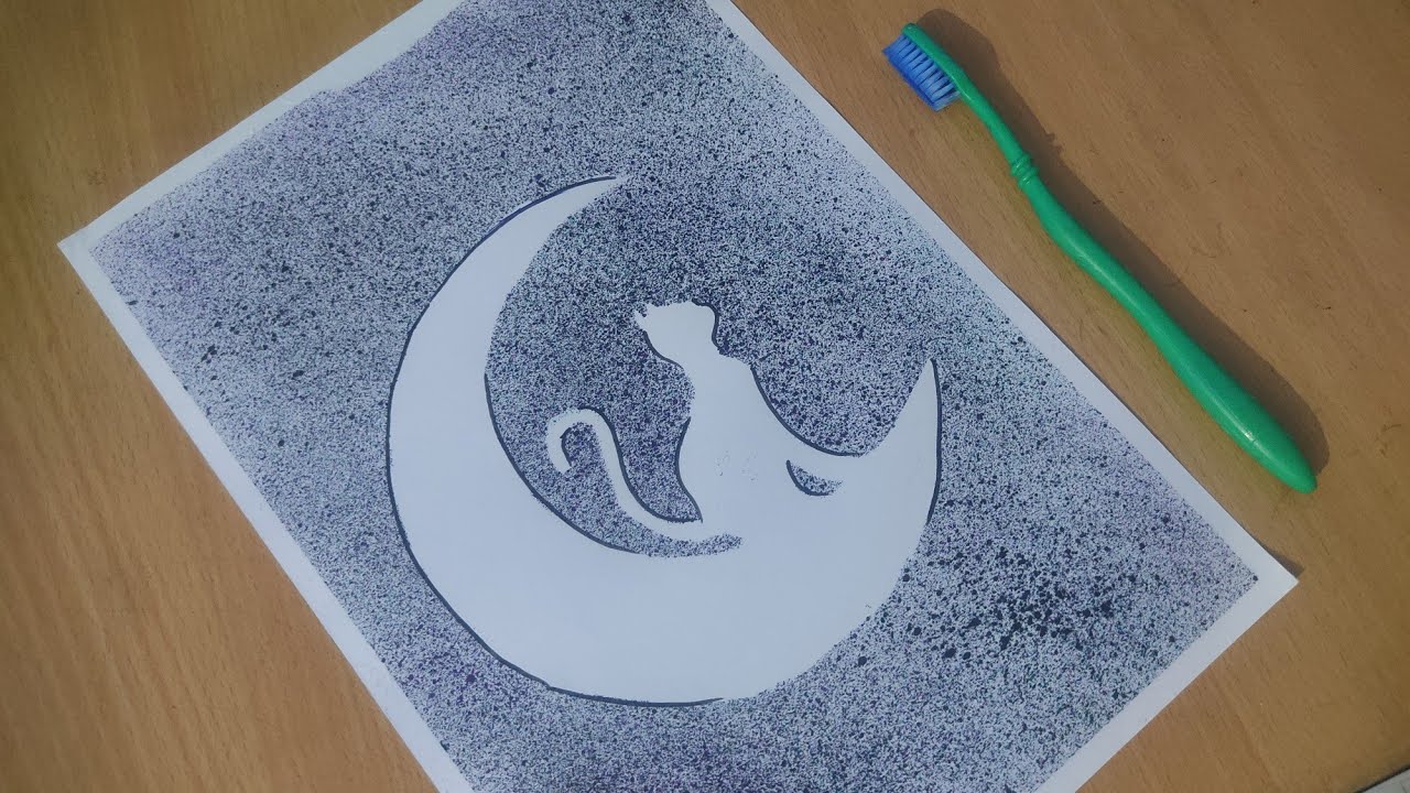 spray painting/painting without painting brush/easy painting tutorial/two minutes easy painting
