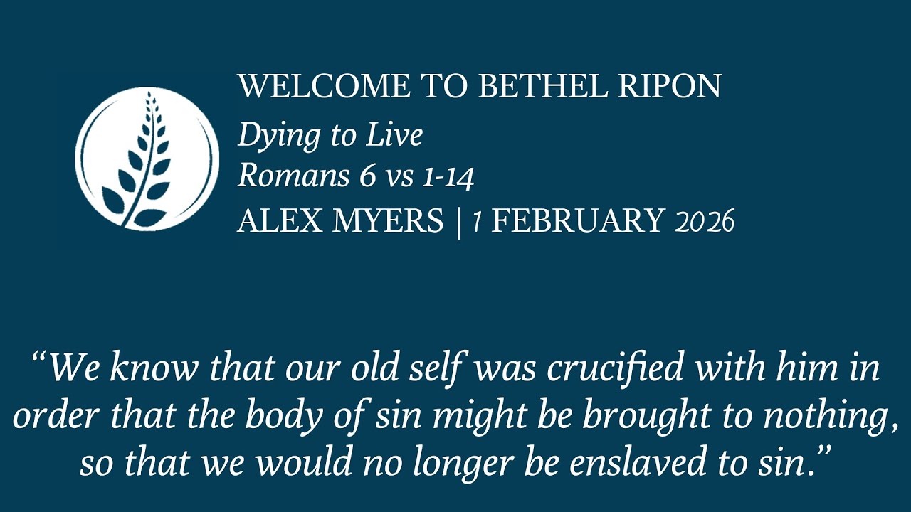 Dying to Live by Alex Myers at Bethel Church, Ripon