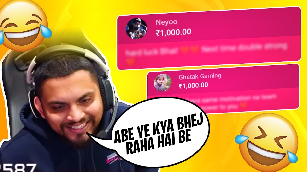GHATAK & NEYOO FUNNY SUPERCHAT to SID 😂🤣