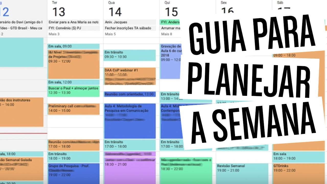 Como planejar a semana | prático, rápido e atualizado - VEDA#23