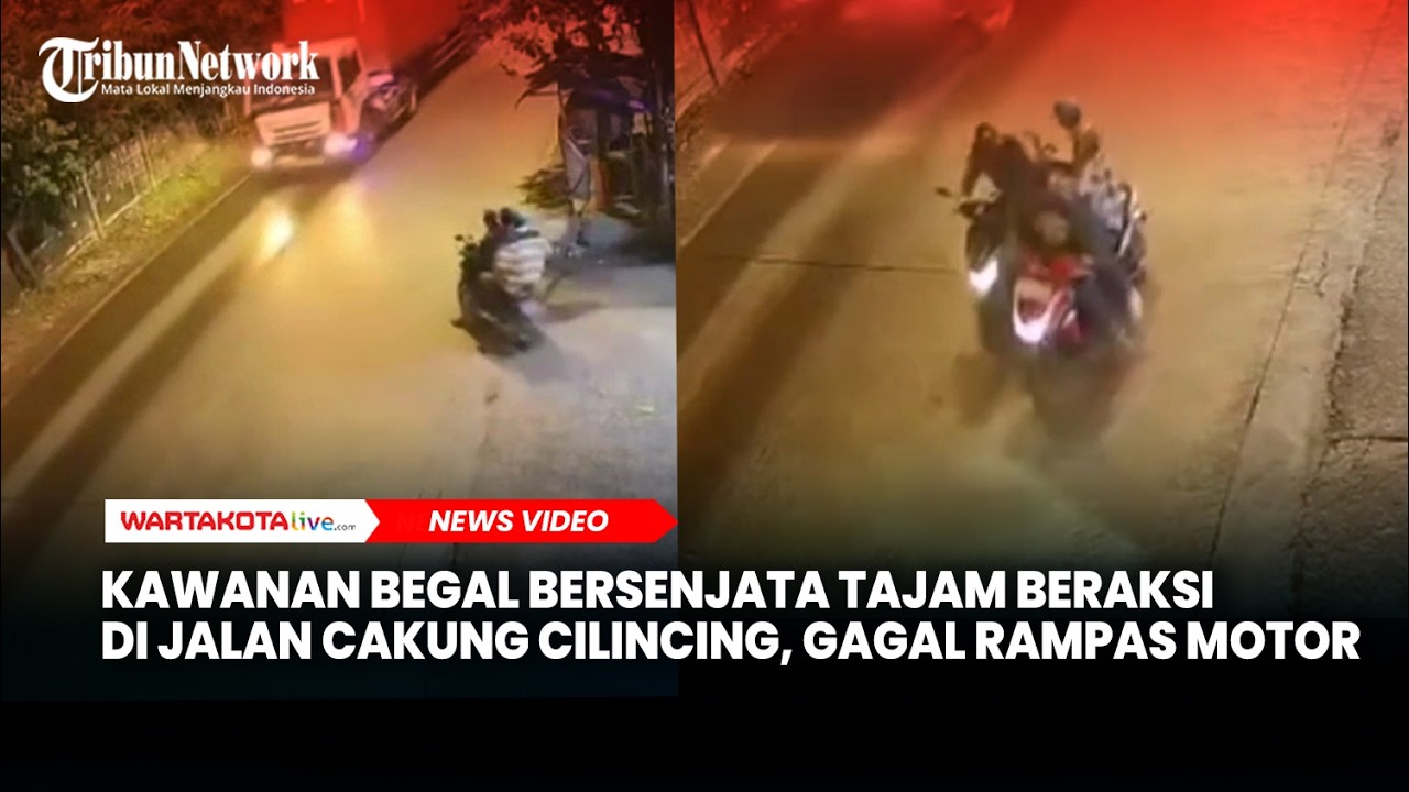 Kawanan Begal Bersenjata Tajam Beraksi di Jalan Cakung Cilincing Jakarta Timur, Gagal Rampas Motor
