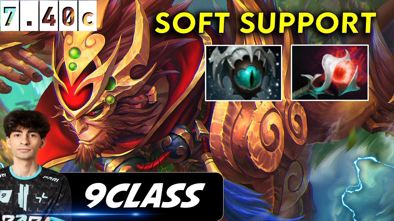 9Class Monkey King Soft Support - Dota 2 Patch 7.40c Pro Player Full gameplay